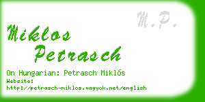 miklos petrasch business card